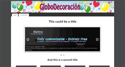 Desktop Screenshot of globodecoracion.com